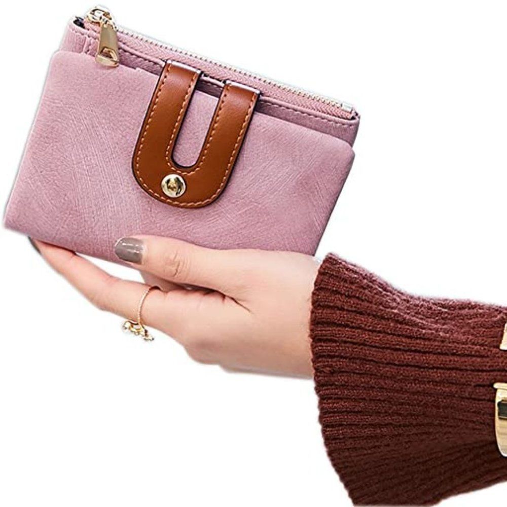 ✨✨BRAND NEW Women's Small Bifold Leather Wallet All Match Fashion Zipper…